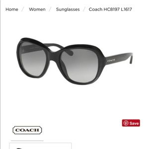 Black Coach sunglasses